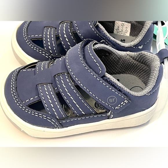Stride Rite *2 Pairs* Baby Shoes Set - Blue Pair NWT & Gray Pair Preloved Size 3 - Picture 3 of 16